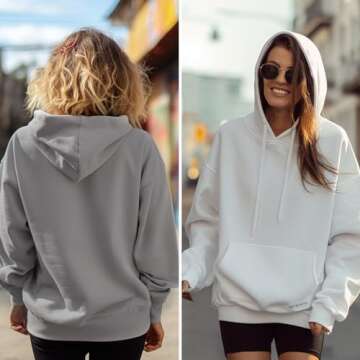 BETTERCHIC Women's Casual Hooded Sweatshirt for All Seasons