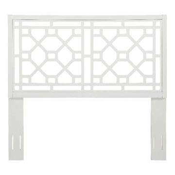 Comfort Pointe Thomas Chippendale White Adjustable Height Wood Headboard