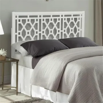 Elegant Comfort Pointe Chippendale White Adjustable Headboard