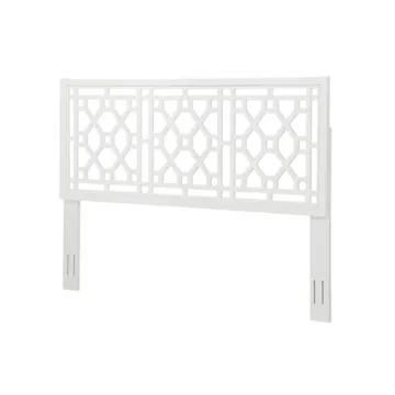 Elegant Comfort Pointe Chippendale White Adjustable Headboard