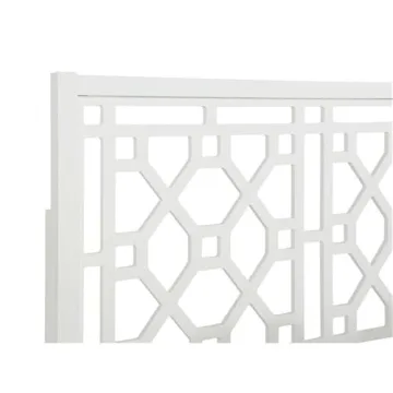 Elegant Comfort Pointe Chippendale White Adjustable Headboard