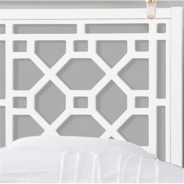 Elegant Comfort Pointe Chippendale White Adjustable Headboard