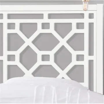 Elegant Comfort Pointe Chippendale White Adjustable Headboard