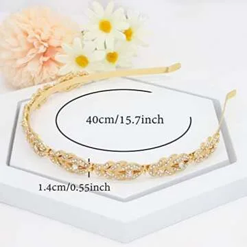 Oriamour Rhinestone Bridal Headband for Elegant Weddings