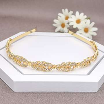 Oriamour Rhinestone Bridal Headband for Elegant Weddings