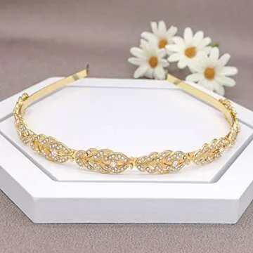 Oriamour Rhinestone Bridal Headband for Elegant Weddings