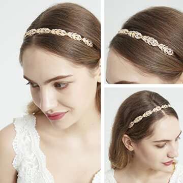 Oriamour Rhinestone Bridal Headband for Elegant Weddings