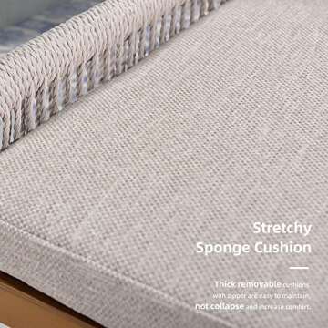 PURPLE LEAF 11 Pieces Dining Set Patio Metal Rectangular Table and Wicker Rattan Chairs for Outside Porch Garden Kitchen Modern Outdoor Furniture Sets