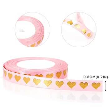 110yd Valentines Ribbon, Valentines Day Decor, Valentine Ribbon for Gift Wrapping, Red Ribbon Valentines, Heart Ribbons Craft Satin Valentines Day Gifts DIY Crafts -3/8IN*110YD