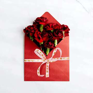 110yd Valentines Ribbon, Valentines Day Decor, Valentine Ribbon for Gift Wrapping, Red Ribbon Valentines, Heart Ribbons Craft Satin Valentines Day Gifts DIY Crafts -3/8IN*110YD