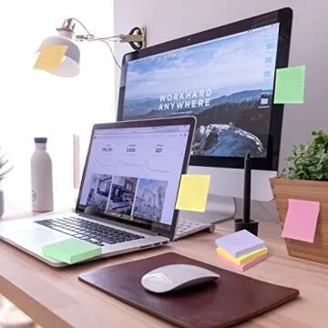 Pop Up Sticky Notes Lined 3x3 inch , Easy to Post Sticky Notes with Lines, 600 Sheet, Pink Purple Blue Yellow Green Orange Color, Office Accessories