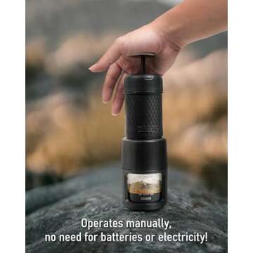 STARESSO Classic Portable Espresso Maker, 2 in1 Travel Coffee Maker,Compatible Capsules and Ground Coffee,Manual Espresso Machine,Hand Press Coffee Maker for Kitchen Travel,Camping,Hiking