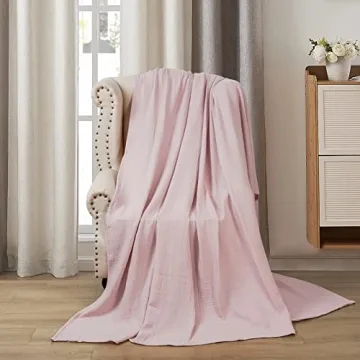 PHF Cotton Muslin Blanket Soft Queen Size for All Seasons