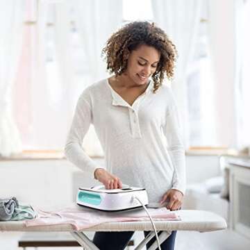 HTVRONT Heat Press Machine for T-Shirts, Portable Heat Press 10"X10", Iron Press for Sublimation and HTV Vinyl Shirt Press Machine for Hat, Bags, Heating Transfer Projects (Mint Green)