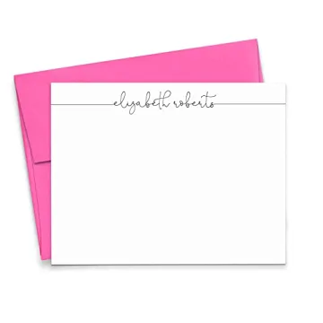 Personalized Stationery for Women - Custom Note Cards with Envelopes