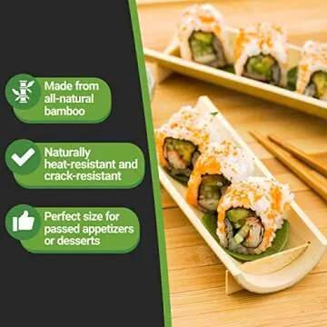 Restaurantware Bamboo Canoe Dishes - Eco-Friendly Serving Solution