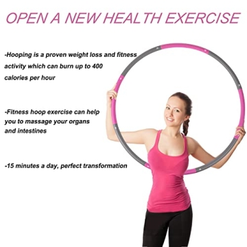 NEOWEEK 2lb Adjustable Hula Hoop for Fitness Fun