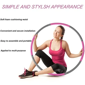 NEOWEEK 2lb Adjustable Hula Hoop for Fitness Fun