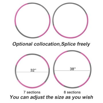 NEOWEEK 2lb Adjustable Hula Hoop for Fitness Fun