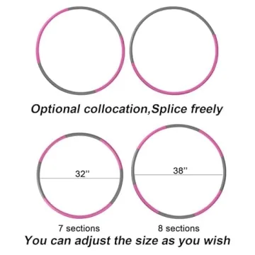 NEOWEEK 2lb Adjustable Hula Hoop for Fitness Fun