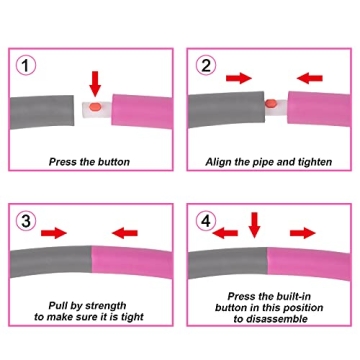 NEOWEEK 2lb Adjustable Hula Hoop for Fitness Fun