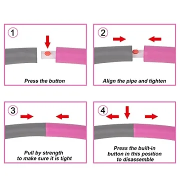 NEOWEEK 2lb Adjustable Hula Hoop for Fitness Fun