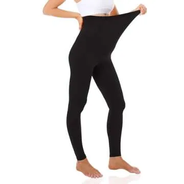 Foucome Women's Maternity Leggings Ultimate Comfort Black 2-pack