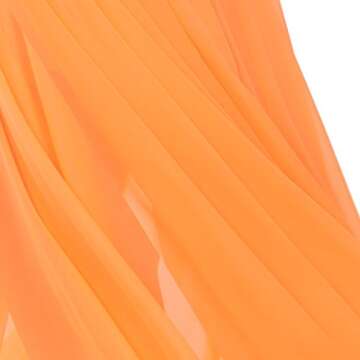 ROYAL SMEELA Belly Dance Chiffon Skirt in Orange, One Size