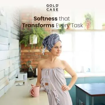 Gold CASE Turkish Hand Towels for Bathroom Set of 6 – 20 x 40'' – 100% Cotton Bathroom Hand Towels – LYCIA Towel for Spa, Face, Tea & Dishcloth – Decorative Cloth – Black