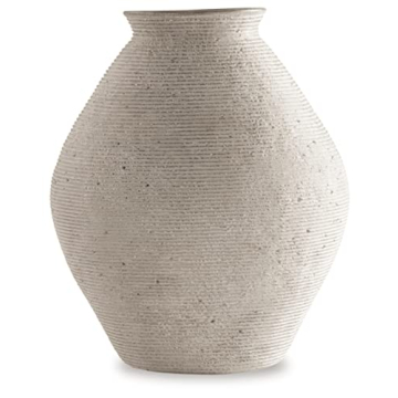 Modern Antique Tan 12" Polyresin Vase by Signature Design