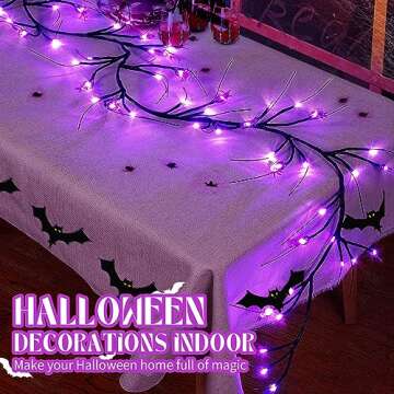 RJZZ 6FT Halloween Garland with Lights - Waterproof & Battery Operated
