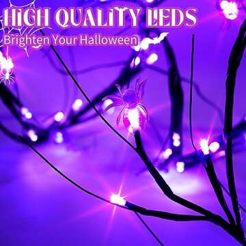 RJZZ 6FT Halloween Garland with Lights - Waterproof & Battery Operated