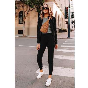 BOSTANTEN Small Sling Bag for Women Leather Crossbody Bags Fanny Pack Chest Bag for Travel, Camel Br...