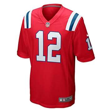 Nike NFL New England Patriots Tom Brady #12 Game Team Jersey University Red (2XL)