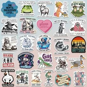 200 Funny Holographic Stickers for Adults - Sarcastic Decals