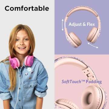 LilGadgets Connect+ Pro Wired Kids Headphones - Style Meets Comfort!