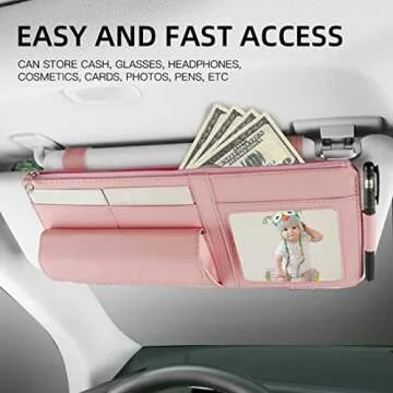 High-Quality Car Visor Organizer with Picture Frame