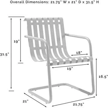 Crosley Gracie Retro Metal Outdoor Chairs in Vibrant Colors