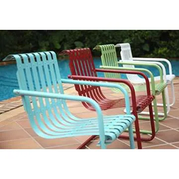 Crosley Gracie Retro Metal Outdoor Chairs in Vibrant Colors