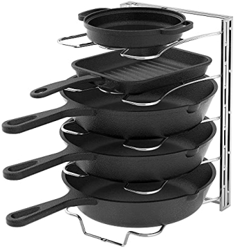 Simple Houseware Chrome Adjustable Pot and Pan Organizer