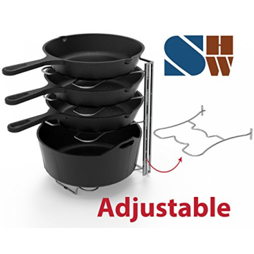 Simple Houseware Chrome Adjustable Pot and Pan Organizer