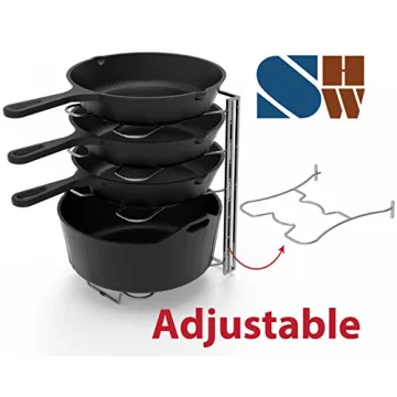 Simple Houseware Chrome Adjustable Pot and Pan Organizer