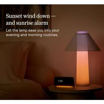 Loftie Smart Lamp - Sunrise Alarm, Wake-Up Light, Custom Color Modes, Nightstand Lamp Room Decor, Re...