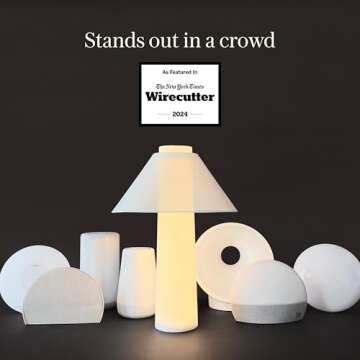 Loftie Smart Lamp - Sunrise Alarm, Wake-Up Light, Custom Color Modes, Nightstand Lamp Room Decor, Red Lights for Sleep, Morning & Evening Routines, Modern Table Lamps for Bedroom Decor, Office (White)