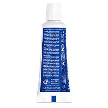 Dr. Bronner’s - All-One Toothpaste (Peppermint, 1 Ounce, 3-Pack) - 70% Organic Ingredients, Natura...