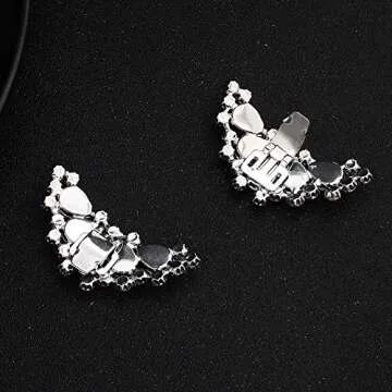 Stylish Uongeod Silver Shoe Clips for Elegant Occasions