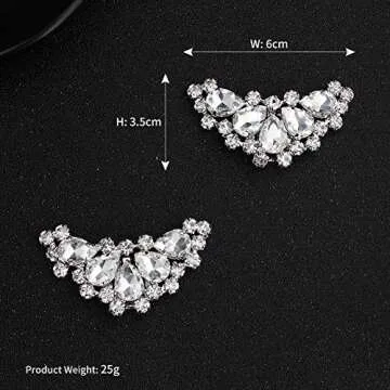 Stylish Uongeod Silver Shoe Clips for Elegant Occasions