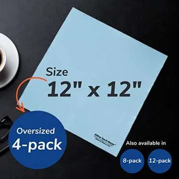 Elite Tech Gear Microfiber Cloth 4-Pack for Easy Cleaning