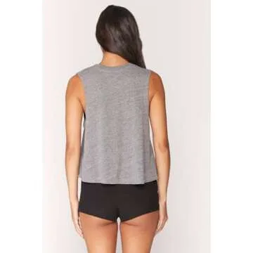 Spiritual Gangster Crop Tank Top Heather Grey MD