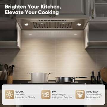 VIKIO HOME Range Hood Insert 30 Inch, 980 CFM Built-in Kitchen Vent Hood, Ducted/Ductless Convertible, Stainless Steel Range Hood with Gesture & Touch Control, Kitchen Hoods for Over Kitchen Stove